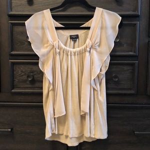 Beige Anthropologie top